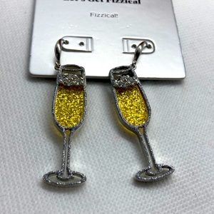 Celebration, champagne glass earrings